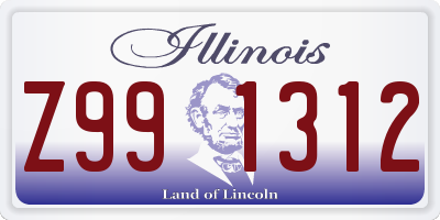 IL license plate Z991312