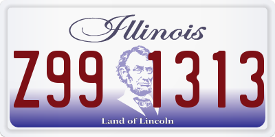 IL license plate Z991313