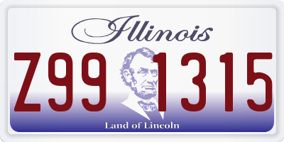 IL license plate Z991315