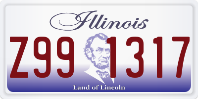 IL license plate Z991317