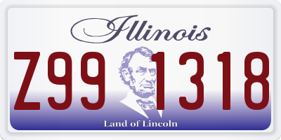 IL license plate Z991318