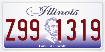 IL license plate Z991319