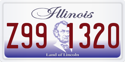 IL license plate Z991320