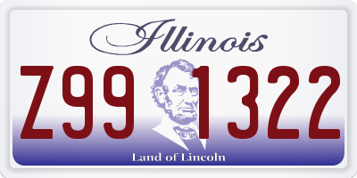 IL license plate Z991322