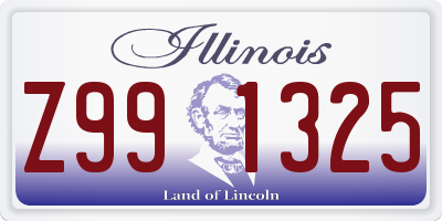 IL license plate Z991325