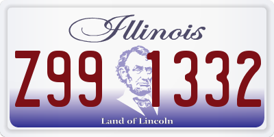 IL license plate Z991332