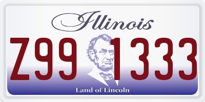 IL license plate Z991333