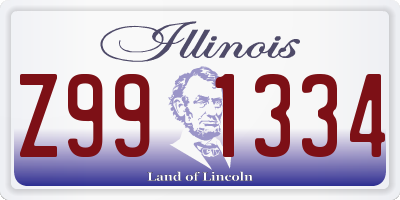 IL license plate Z991334