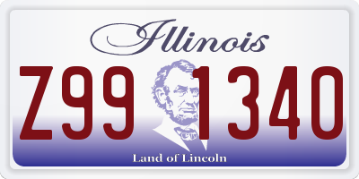 IL license plate Z991340