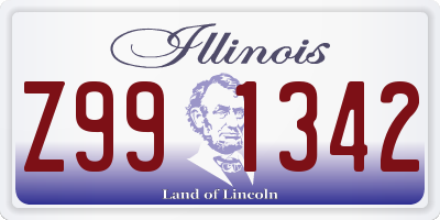 IL license plate Z991342