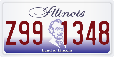IL license plate Z991348