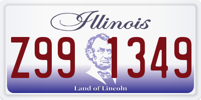 IL license plate Z991349