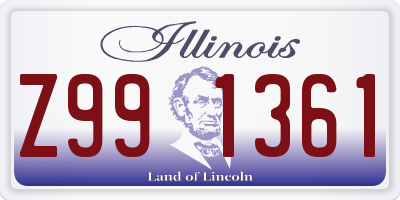 IL license plate Z991361
