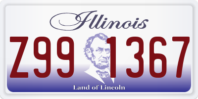 IL license plate Z991367