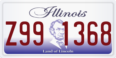 IL license plate Z991368