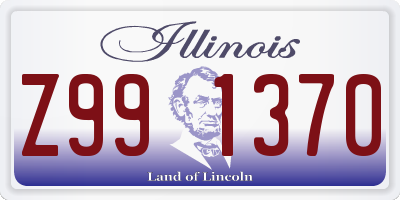 IL license plate Z991370