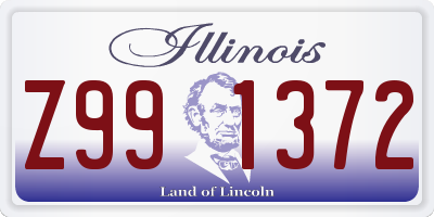 IL license plate Z991372