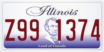 IL license plate Z991374