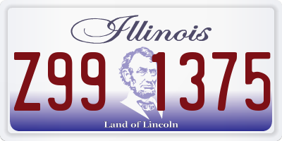 IL license plate Z991375