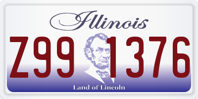 IL license plate Z991376