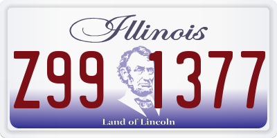 IL license plate Z991377