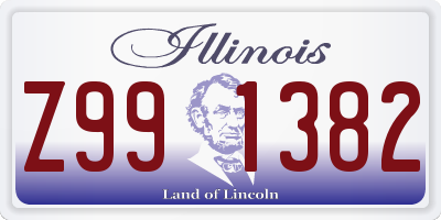 IL license plate Z991382