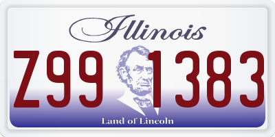 IL license plate Z991383