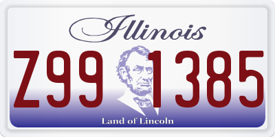 IL license plate Z991385