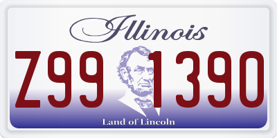 IL license plate Z991390