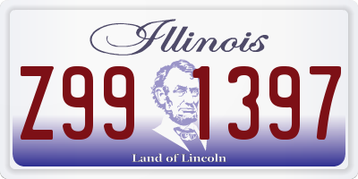 IL license plate Z991397