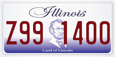 IL license plate Z991400