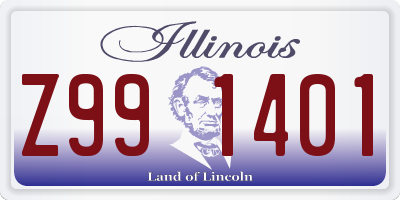 IL license plate Z991401