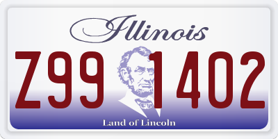 IL license plate Z991402