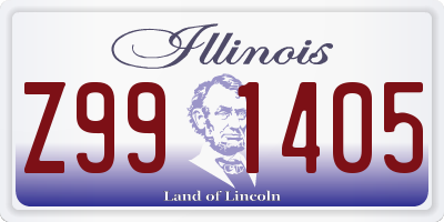 IL license plate Z991405