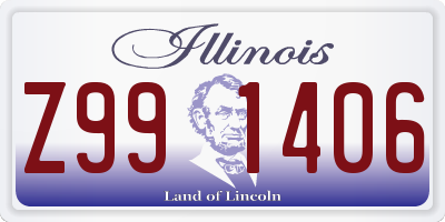 IL license plate Z991406