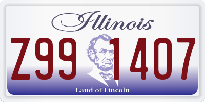 IL license plate Z991407