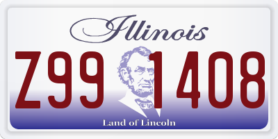 IL license plate Z991408