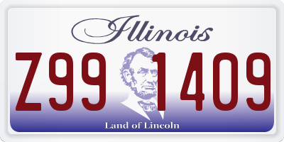 IL license plate Z991409