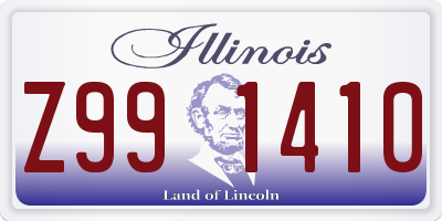 IL license plate Z991410