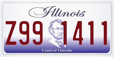 IL license plate Z991411