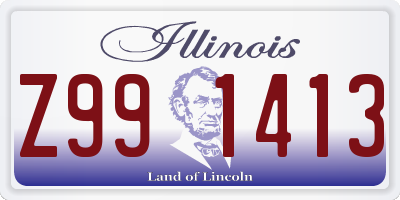 IL license plate Z991413