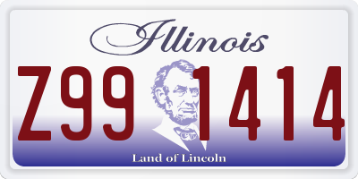 IL license plate Z991414