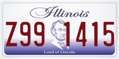 IL license plate Z991415