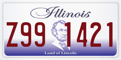 IL license plate Z991421