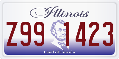 IL license plate Z991423