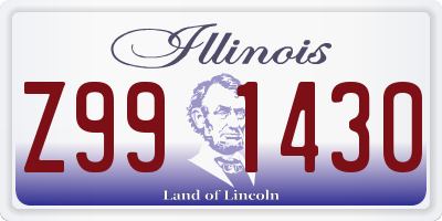 IL license plate Z991430