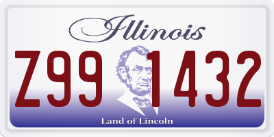 IL license plate Z991432