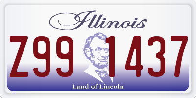 IL license plate Z991437