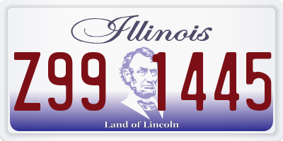 IL license plate Z991445