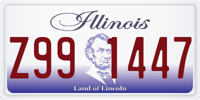 IL license plate Z991447